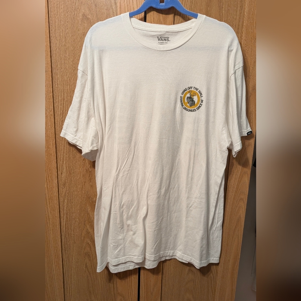 Vans White Short Sleeve Tee with Graphic